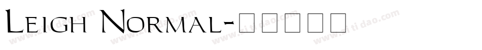 Leigh Normal字体转换